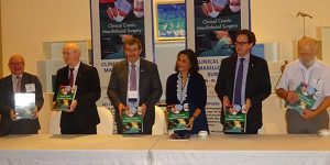 Prof. S. M. Balaji with Prof. Mossey, Prof. Walls, Prof. D’ Souza, Dr. Fox, and Prof. Tolar at the book release function.
