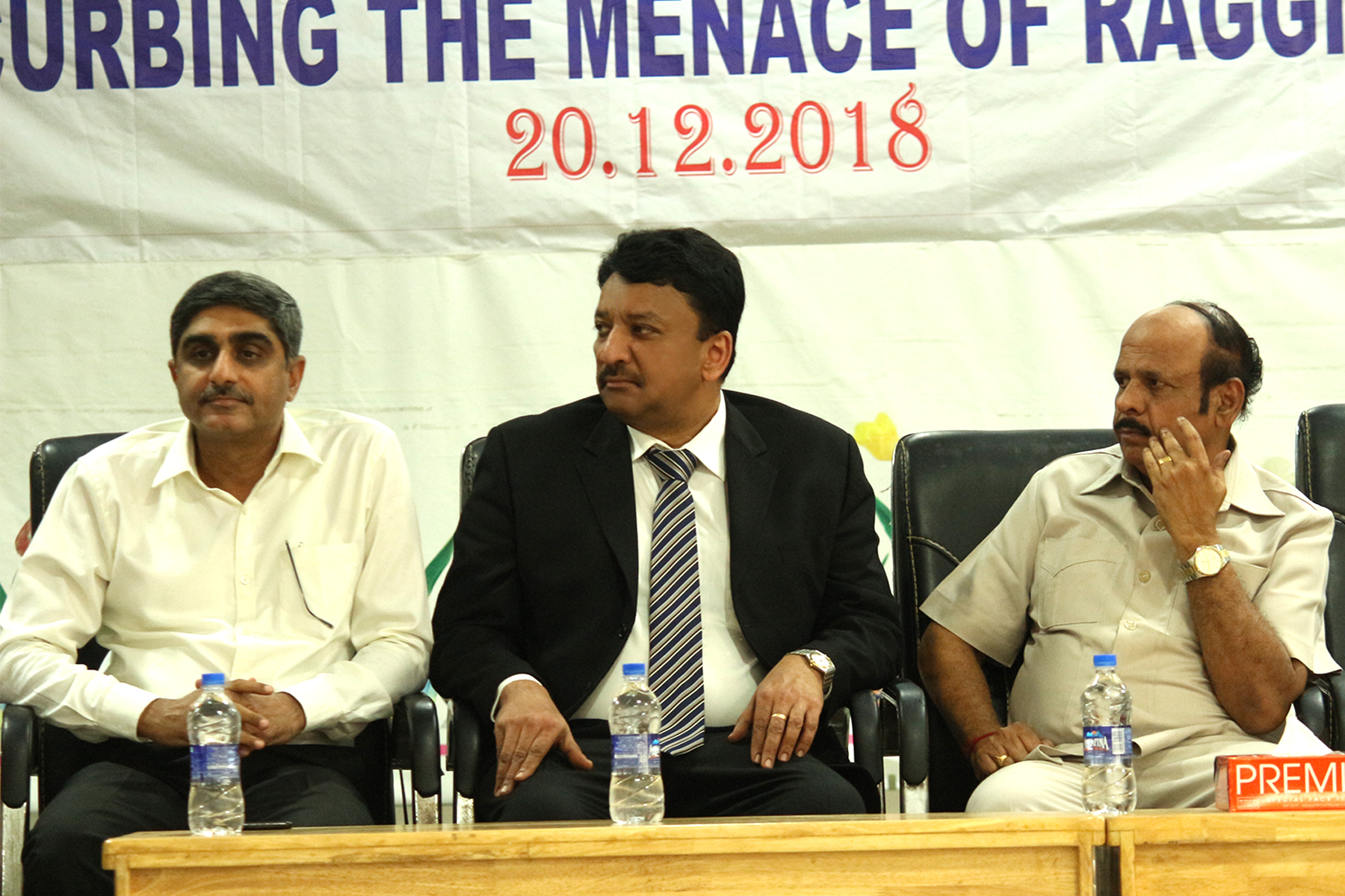 Sri Venkateswara Dental College Anti-Ragging programme 2 Prof SM Balaji on the dais with Prof V Rangarajan