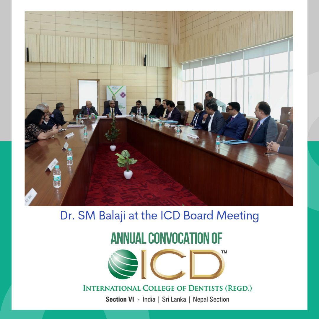 Dr. SM Balaji at the ICD Board Meeting