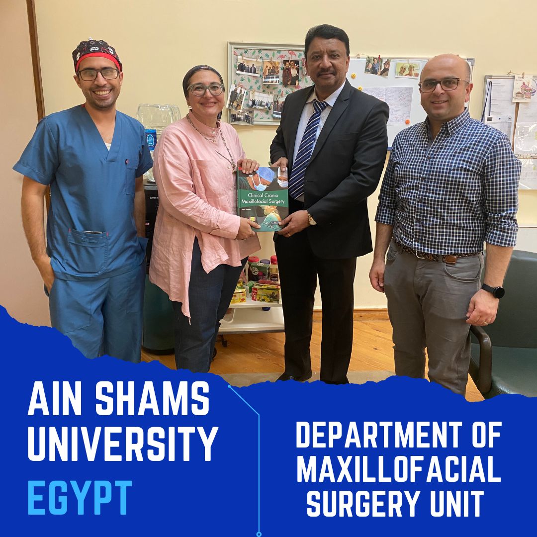 Dr. SM Balaji being welcomed by Prof. Marwa El-Kassaby