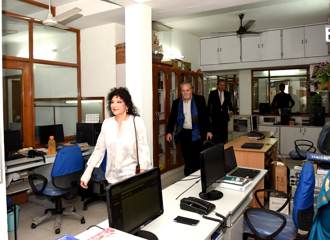 Dr. Kenneth Salyer, Mrs. Salyer and Mr. Russell Martin