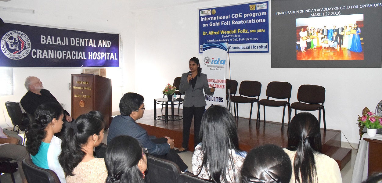 Dr. Poornima at the CDE program