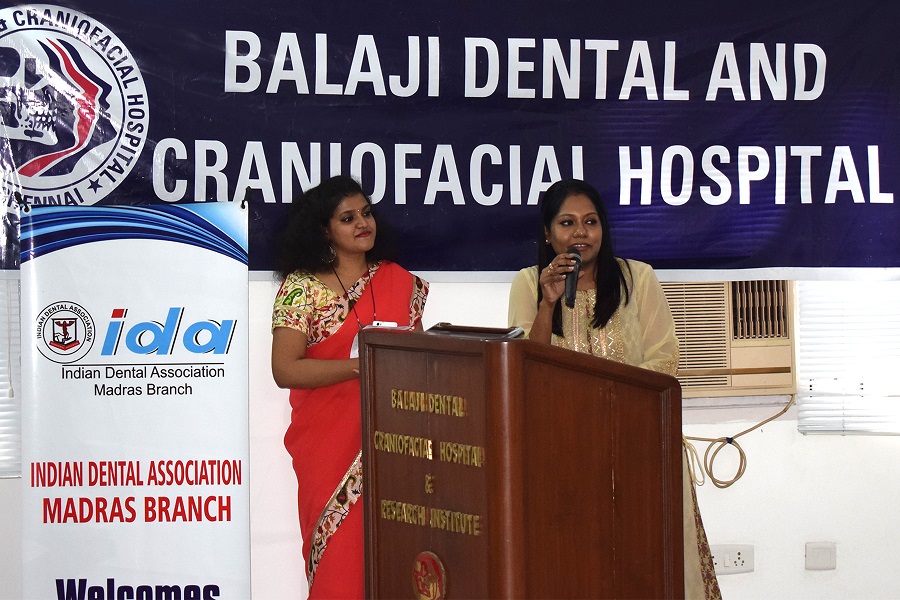 Dr Priya Prabhakar, Secretary, IAGFO, one of the faculty at the CDE, welcoming the dignitaries and the audience to the CDE program