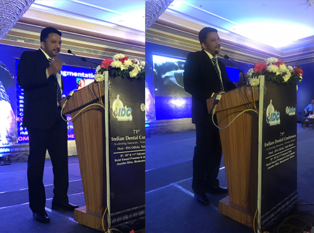 Dr. Balaji elucidating a point during his keynote speech