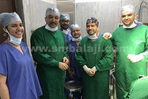 rof S M Balaji with the Anesthesiologist and the surgical team