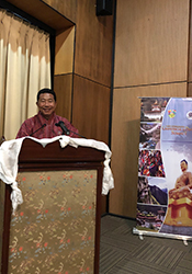 Mr. Lhab Dorji addressing the gathering at the summit
