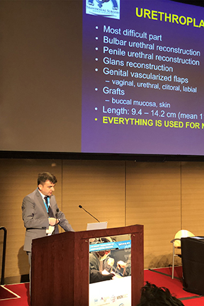 A presentation by an Urethroplasty Specialist at the WPATH Symposium held at Icahn School of Medicine at Mount Sinai, New York City, USA