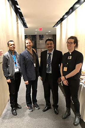 Prof S M Balaji with Prof Mark Courey, Professor of Otolaryngology and Head and Neck Surgery, Mount Sinai Health System, New York City, USA and Ms Zil Goldstein