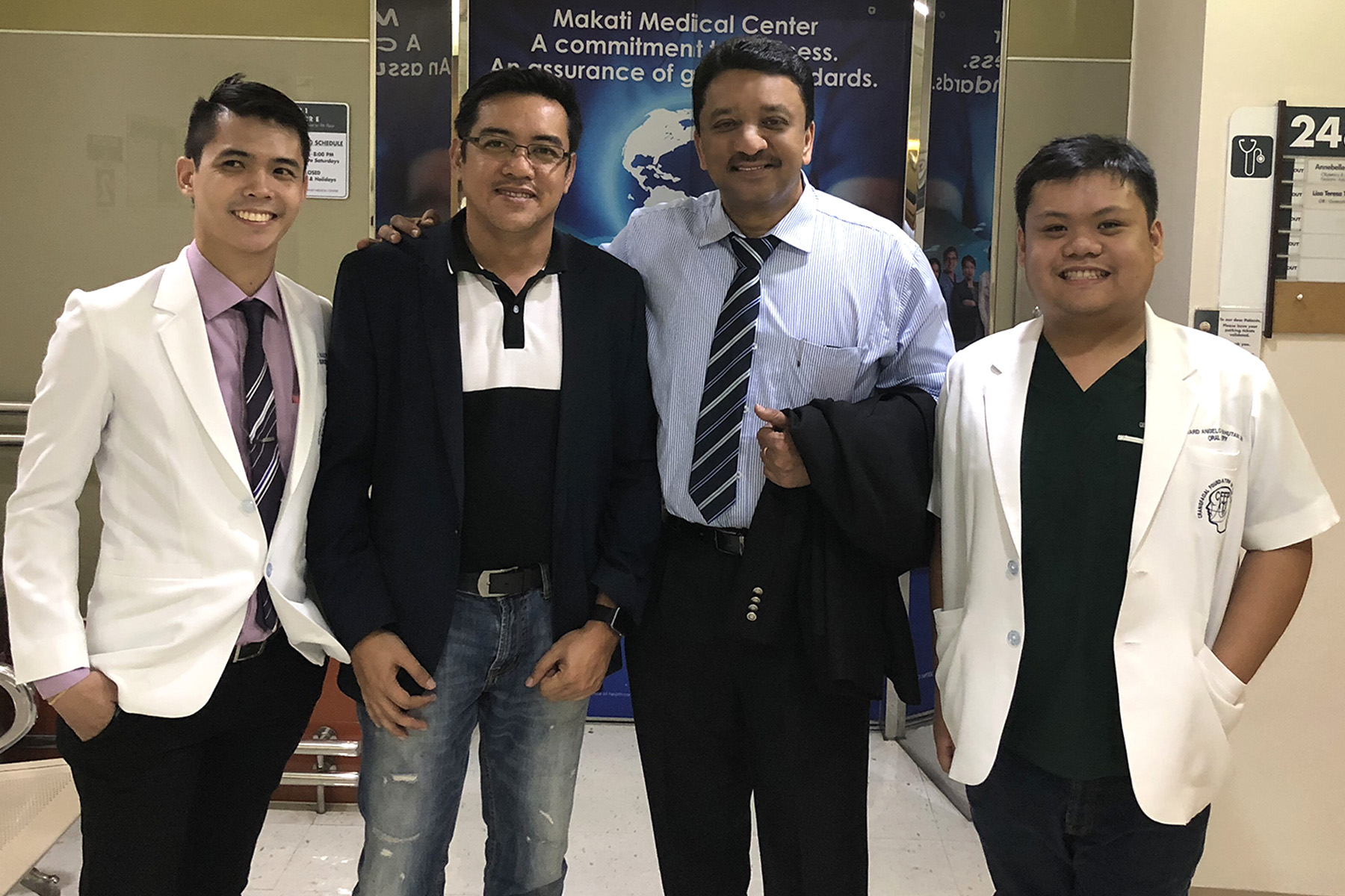 Prof SM Balaji with some of the oral surgery residents