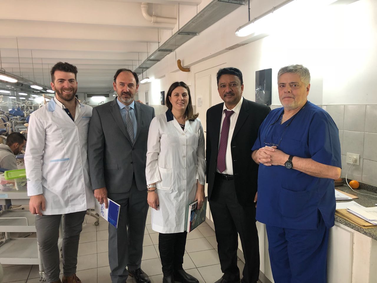 Dr SM Balaji with Prof Sergio Gotta, Dr Maricel Marini and residents of the Department of Oral and Maxillofacial Surgery