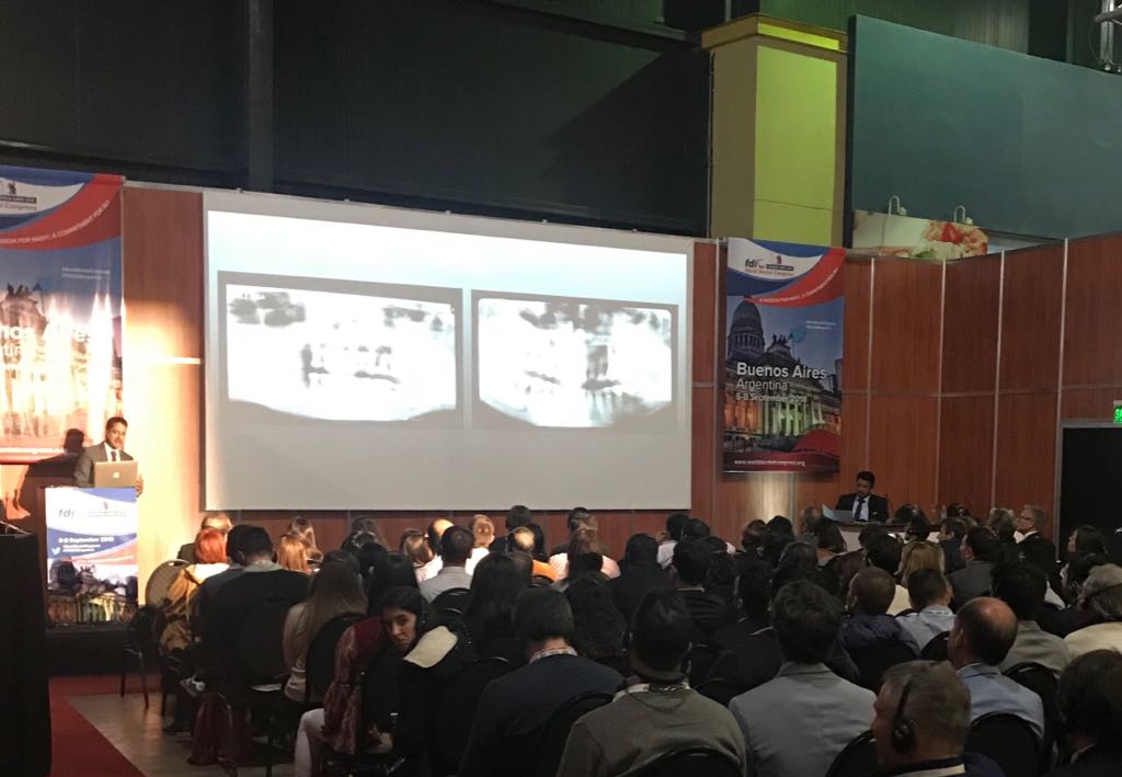 Dr SM Balaji moderating a plenary session at the FDI World Dental Conference in Buenos Aires