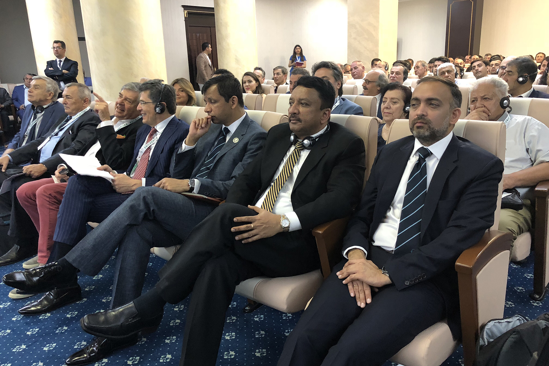 Dr SM Balaji seated with the audience after his ICPF presentation at Azerbaijan Society of Oral and Maxillofacial Surgeons (AzSOMS) presentation ceremony