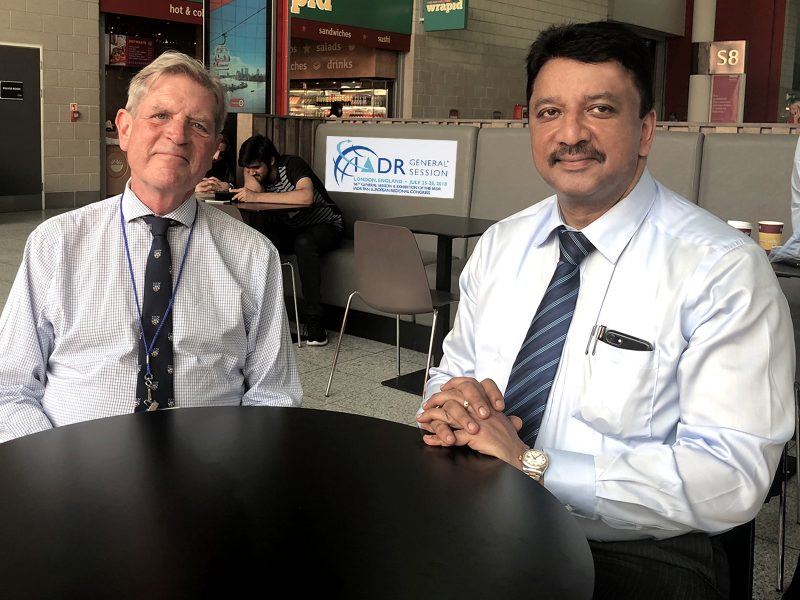 Dr SM Balaji with Prof Mike Curtis