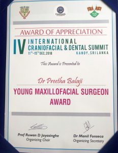 Young Maxillofacial Surgeon Award