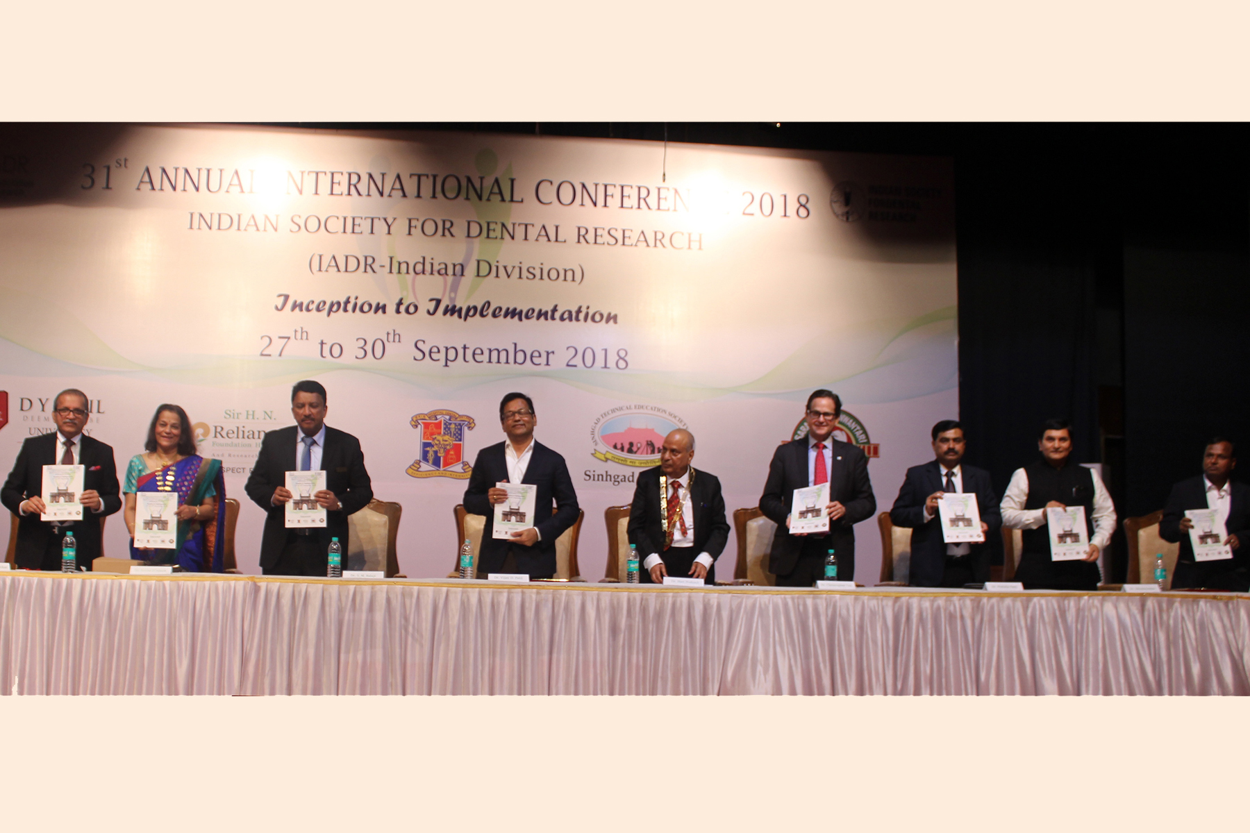 Release of the conference souvenir by the dignitaries at the 31st Annual Conference of the ISDR