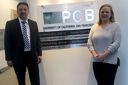 Dr SM Balaji at the Program in Craniofacial Biology laboratory