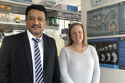 Dr SM Balaji with Dr Alice Goodson, Craniofacial Researcher