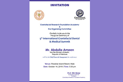Invitation to the craniofacial conference