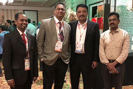 Dr SM Balaji with Dr Arvind Krishnamurthy and others