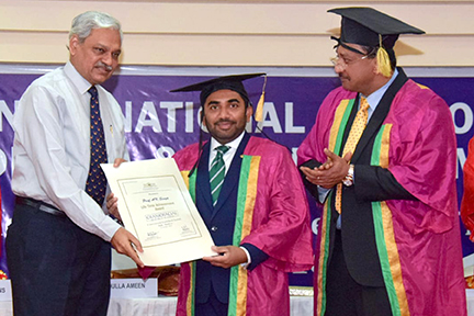 Minister presents Dr AK Singh with certificate