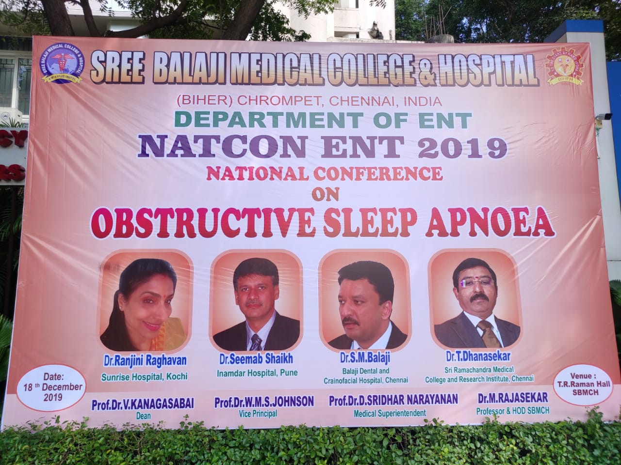 National Conference on Sleep Apnea NATCON ENT 2019 organized by Department of ENT Surgery, Sree Balaji Medical College and Hospital