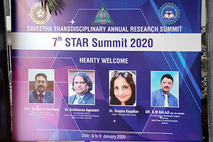 Dr SM Balaji was a key speaker who had been invited to the summit