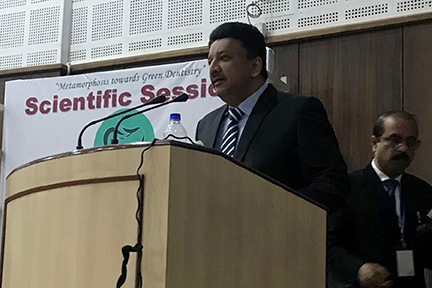 Dr SM Balaji, Guest of Honour addressing the audience at the IDA conference in Agartala, Tripura