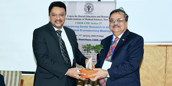 Dr SM Balaji being felicitated