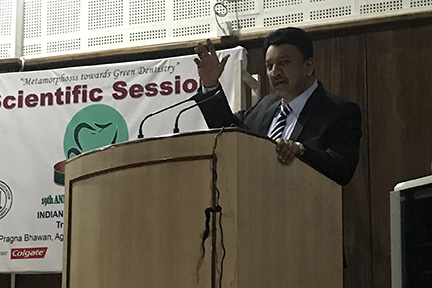 Dr SM Balaji, Maxillo-Craniofacial Surgeon, addressing the audience