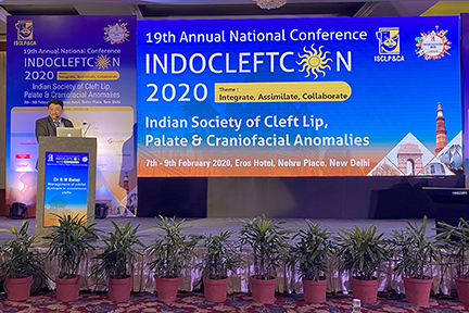 Dr SM Balaji makes the introduction to his keynote lecture on the management of orbital dystopia in craniofacial deformities