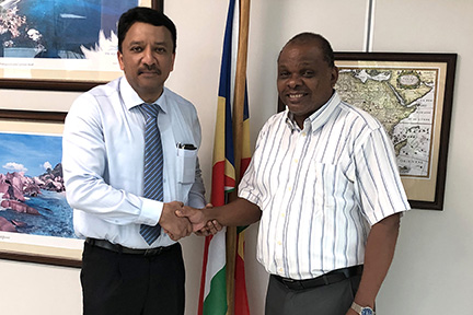 Dr SM Balaji meets with His Excellency Didier Dogley, Hon’ble Tourism Minister of Seychelles regarding the ICMFS Congress